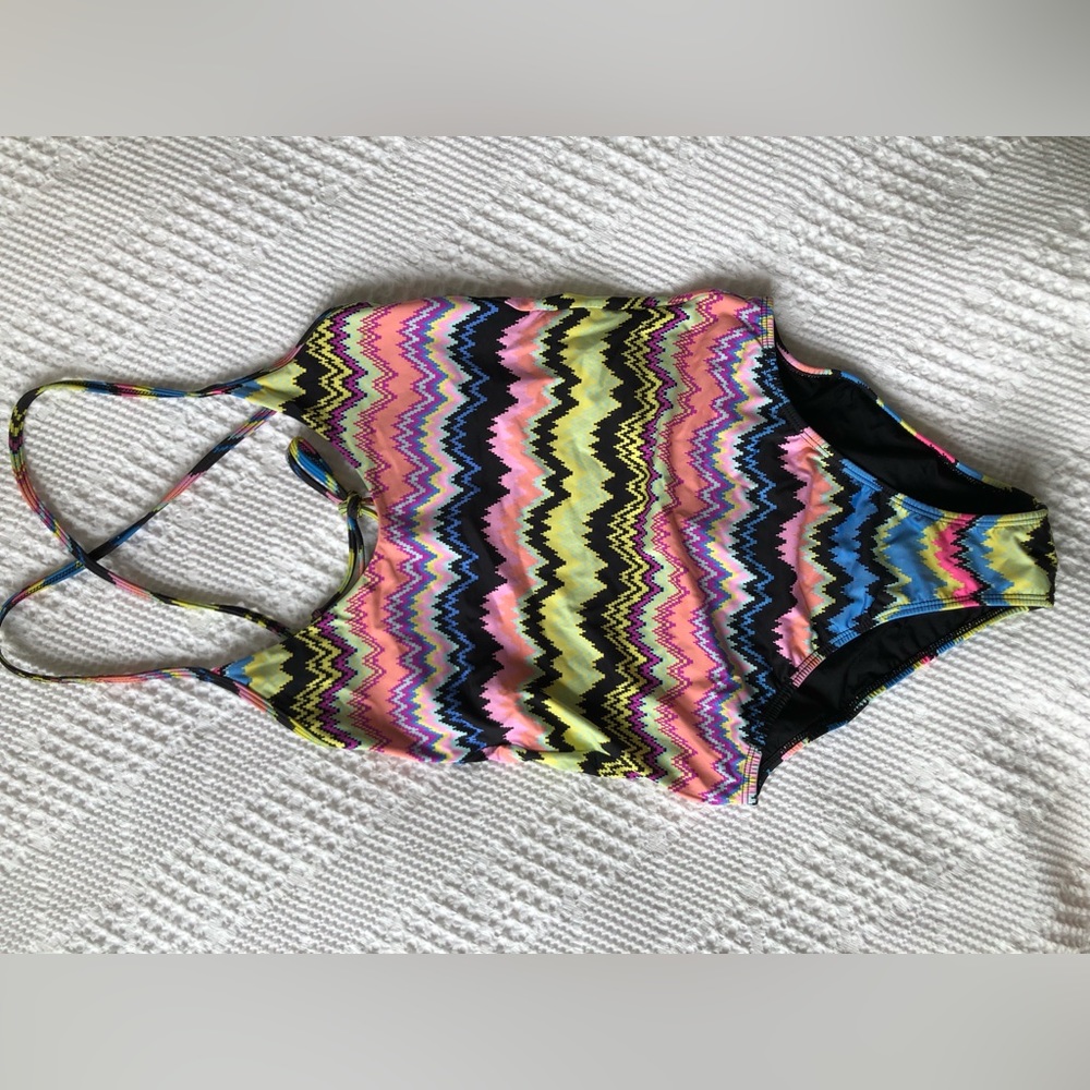 PQ - Pilyq - Lace up Swimsuit - Multi Coloured Fun Pattern